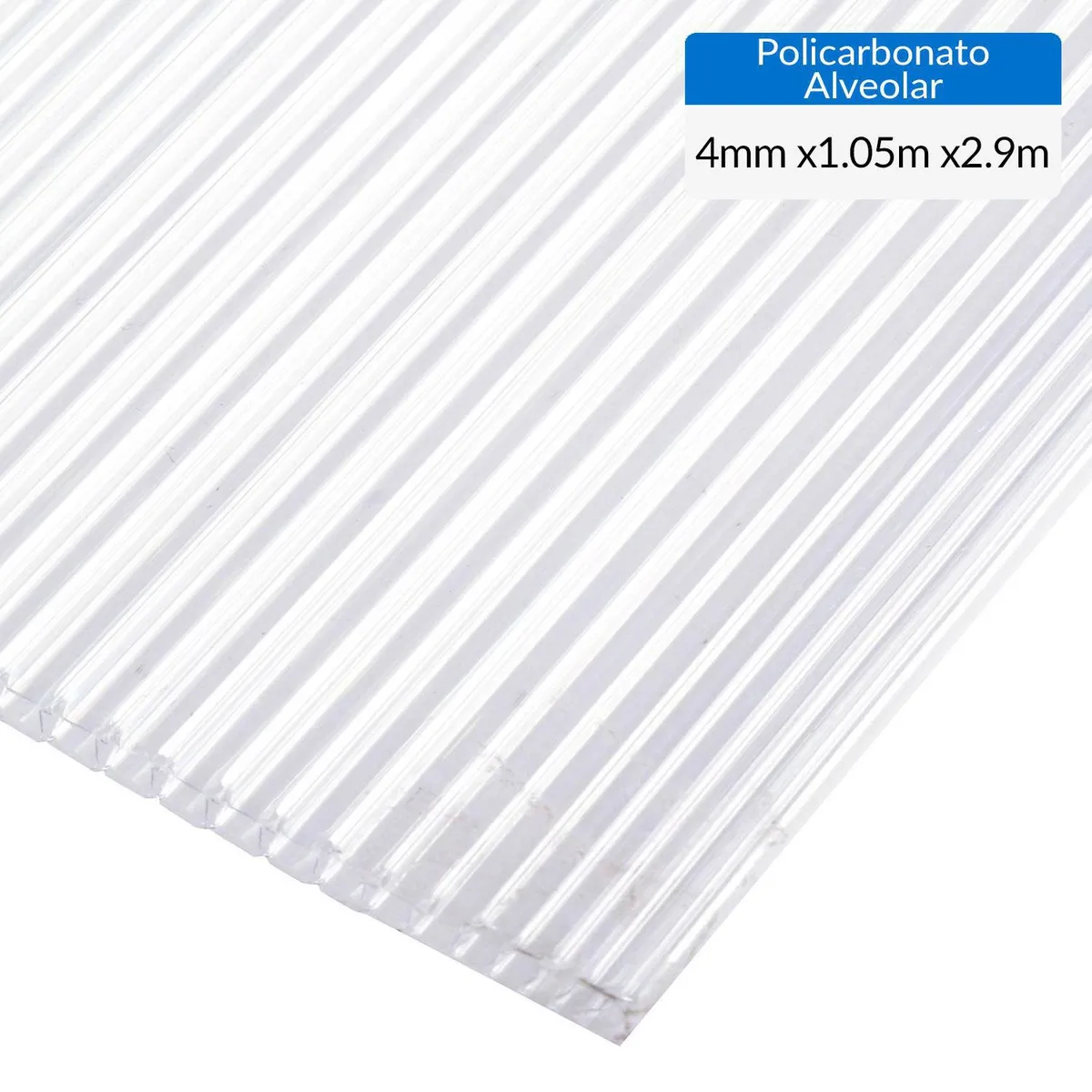 [POLICARBONATO ALVEOLAR] POLICARBONATO ALVEOLAR PLANCHA PC ALVEOLAR 4MM 105 X 290 CLEAR